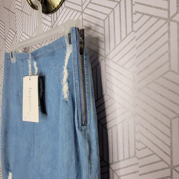 Lucy Paris Jean Skirt Sz Medium - Picture 6 of 9